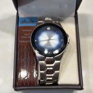 Allude Silver Watch with Blue Dial